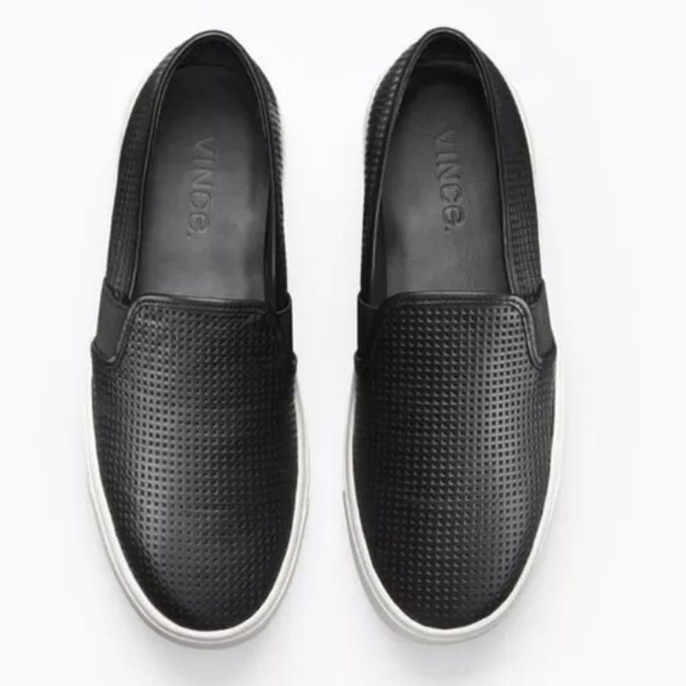 Vince Black Slip-On Sneakers